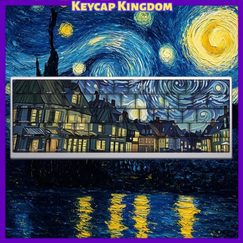 Tablet Accessories Keyboard - Van Gogh Starry Sky Theme Keycap