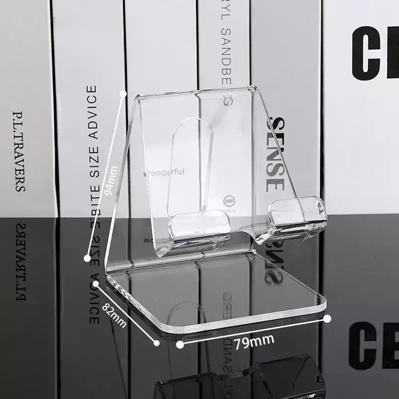 Tablet Accessories - Transparent Acrylic Phone Stand, Minimalist Clear