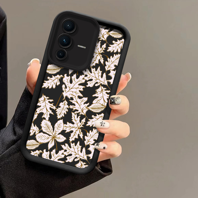 Vivo V40 - Leaves Pattern Phone Case For Vivo