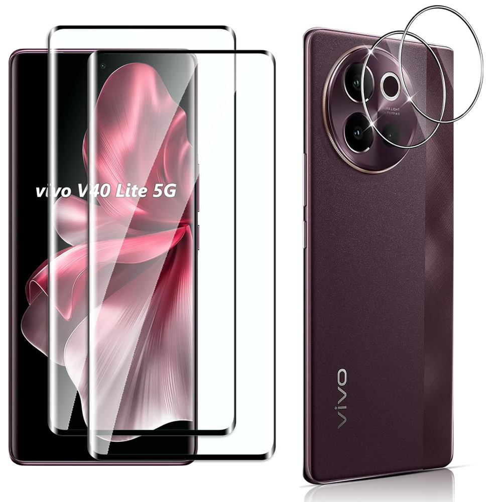 Vivo V40 - 3D Curved 9H Tempered Glass For