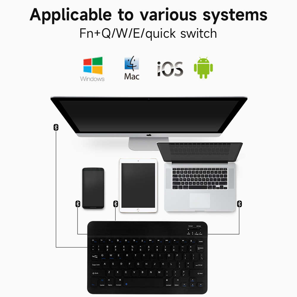 Bluetooth Keyboard for IOS And - Tablet Accessories Keyboard 评论和价格