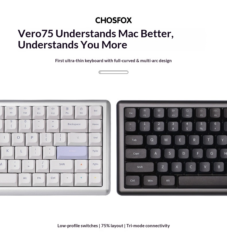Vero75 Low Profile Mechanical  - Android Tablet Gaming Accessories 评论和价格
