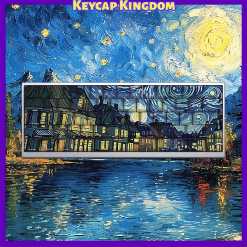 Van Gogh Starry Sky Theme Keyc - Tablet Accessories Keyboard 评论和价格