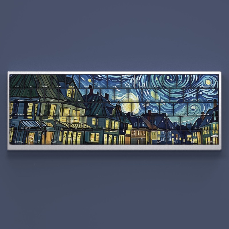 Van Gogh Starry Sky Theme Keyc - Tablet Accessories Keyboard 评论和价格