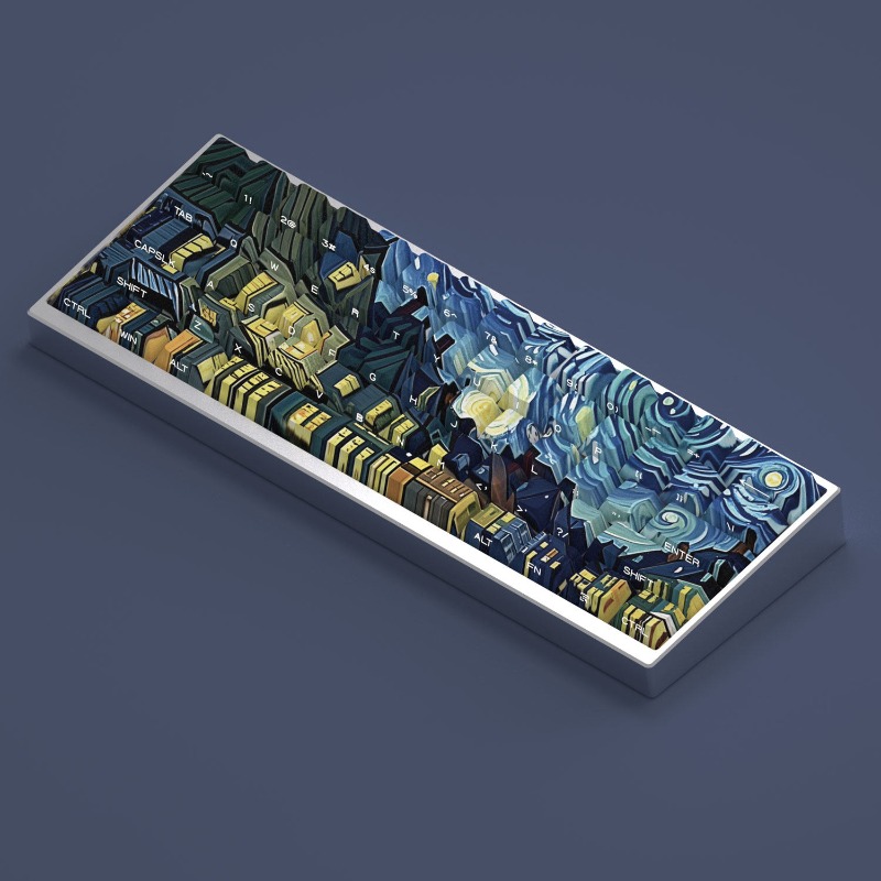 Van Gogh Starry Sky Theme Keyc - Tablet Accessories Keyboard 评论和价格