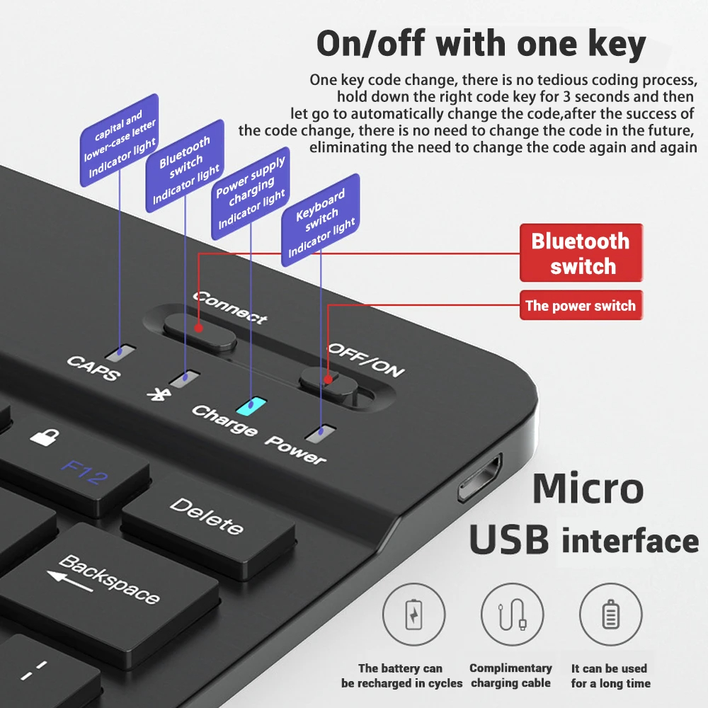Mini Keyboard Wireless Bluetoo - Android Tablet Gaming Accessories 评论和价格