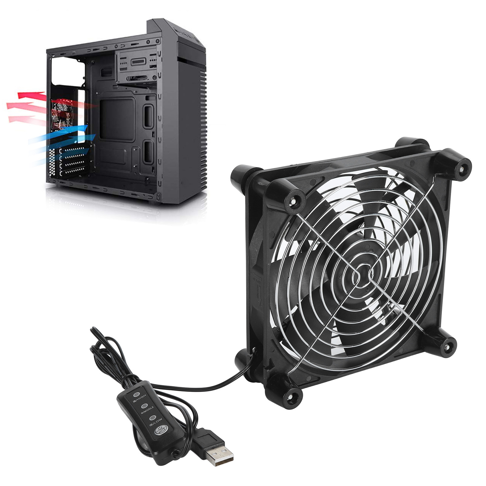 140mm Computer Case Fan 3 Spee - Boox Tablet Accessories 评论和价格