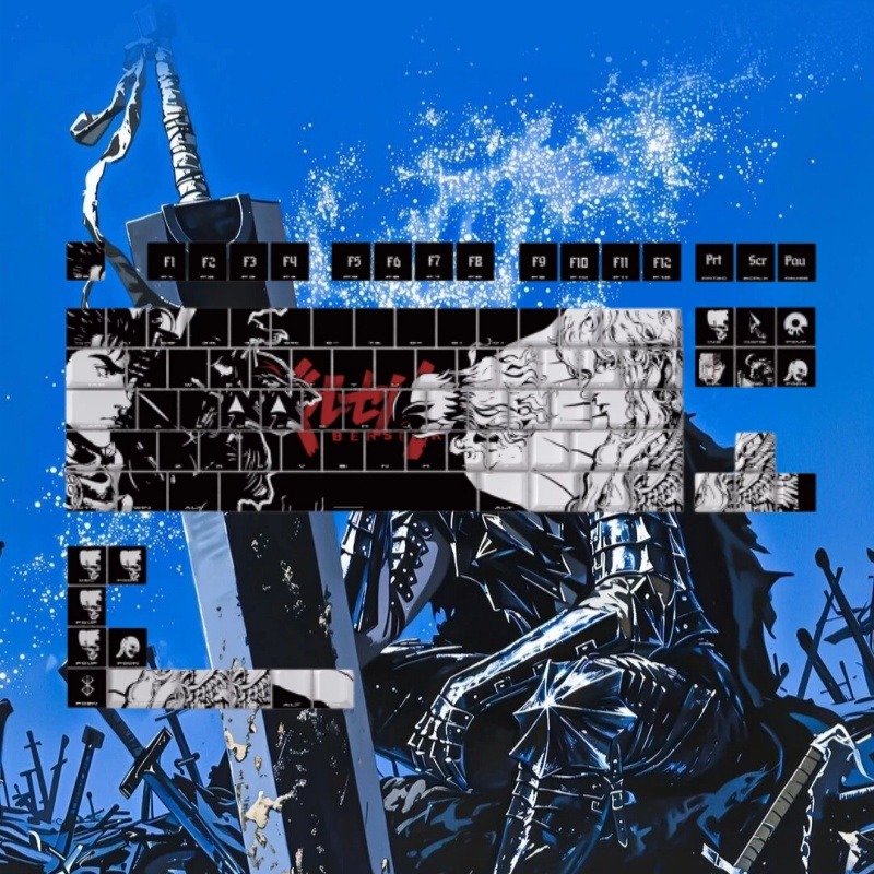 BERSERK Theme Anime Keycap 98  - Tablet Accessories Keyboard 评论和价格