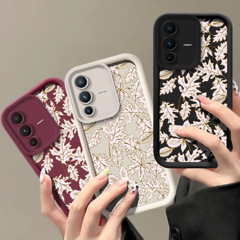 Leaves Pattern Phone Case For  - Vivo V40 评论和价格